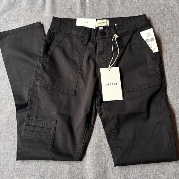 DL1961 Brady Slim, Black Cargo, Size 10 - Picture 1 of 9